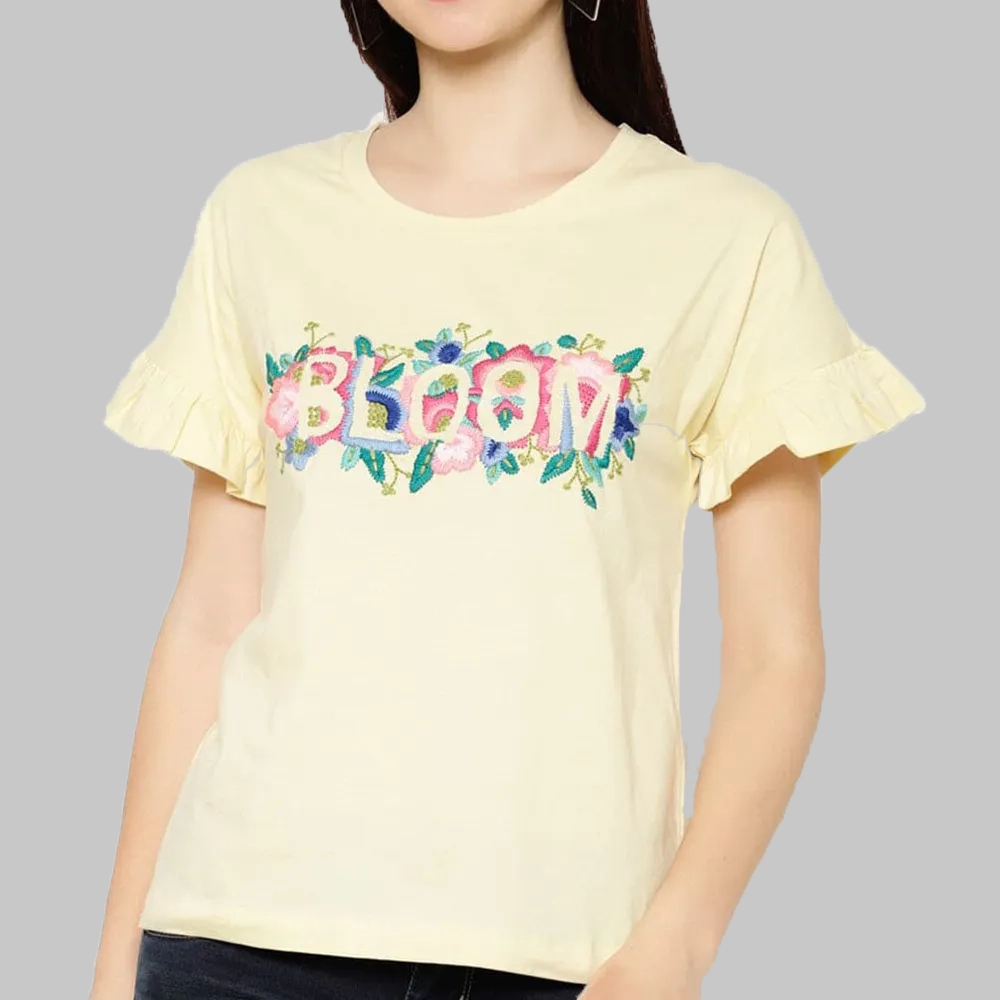 Embroidered women t-shirt