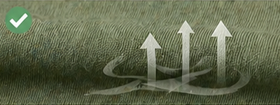 Balanced breathable fabric