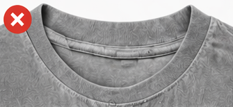 Thin oversized t-shirt collar