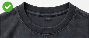 Structured oversized t-shirt collar