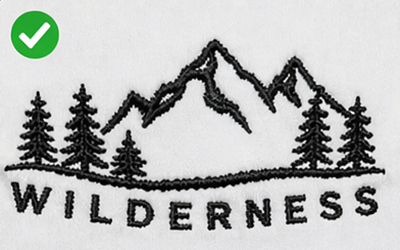 Clean embroidery precision