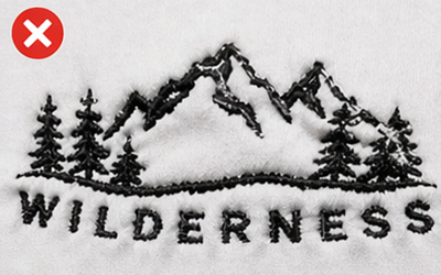 Poor embroidery precision