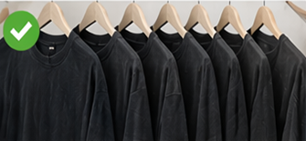 Consistent oversized t-shirt sizing