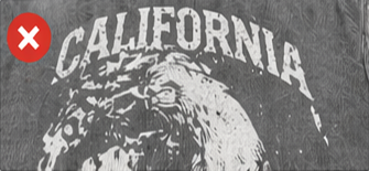 Poor oversized t-shirt printing surface