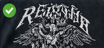 Smooth oversized t-shirt printing surface