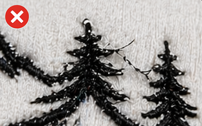 Weak embroidery threads