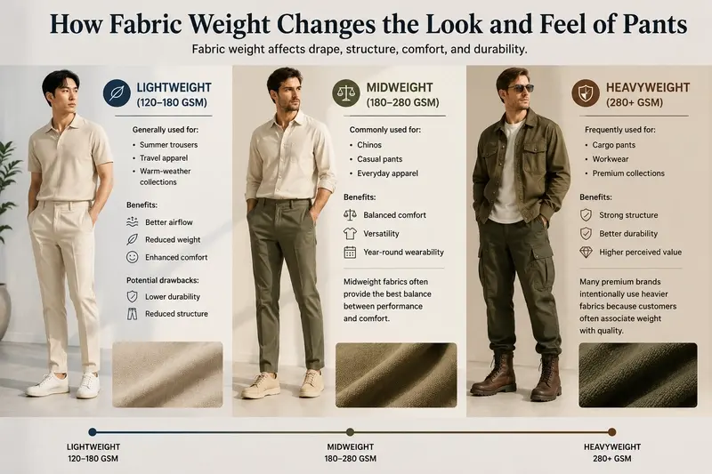 How Fabric Weight Changes the Look and Feel of Pants