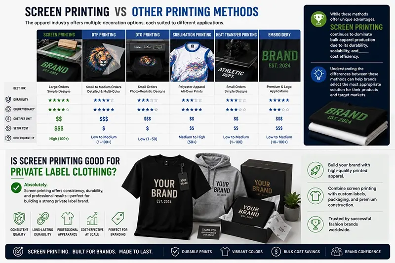Screen Printing vs Other Printing Methods
