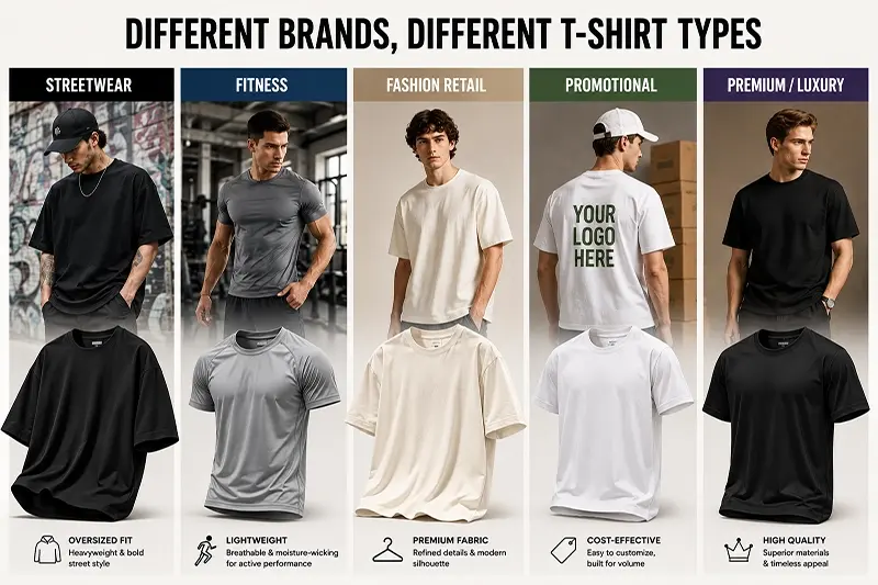Why Different Apparel Brands Need Different T-Shirt Types