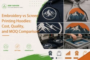 Embroidery vs Screen Printing Hoodies Cost Quality and MOQ Comparison