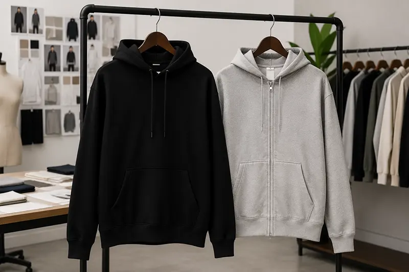 Pullover vs Zip-Up Hoodie