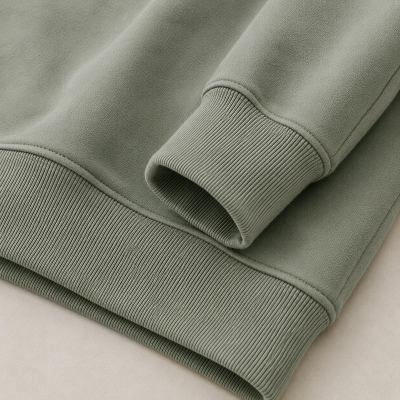 Rib Cuff & Hem Detail