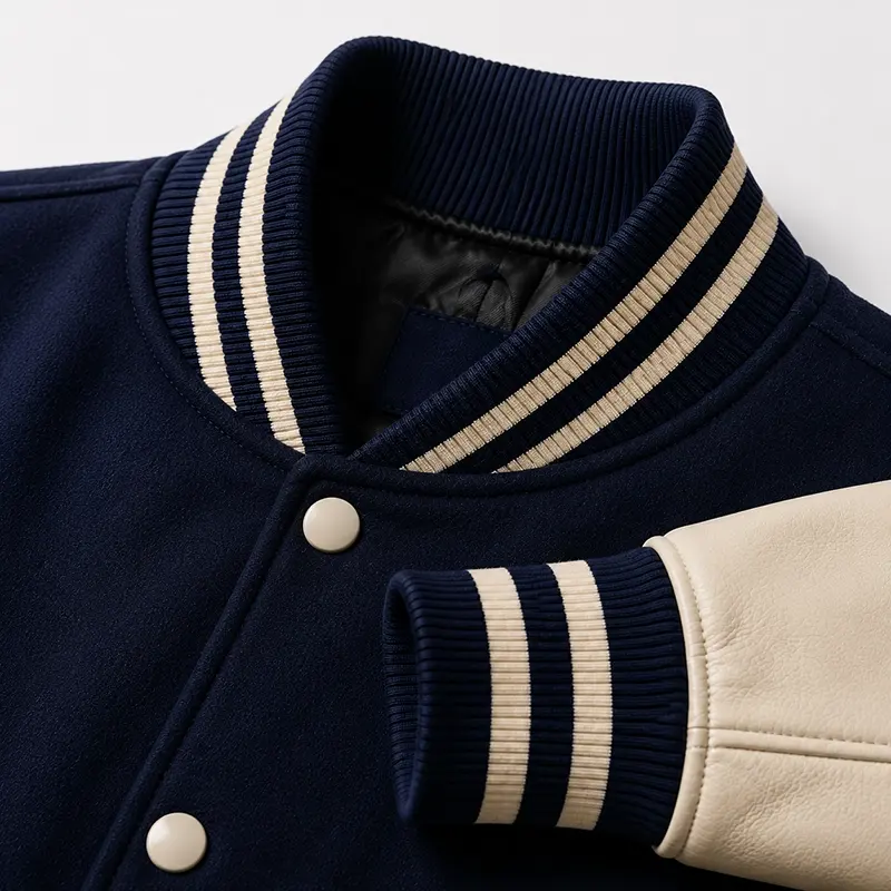 Rib Collar & Cuff Detail