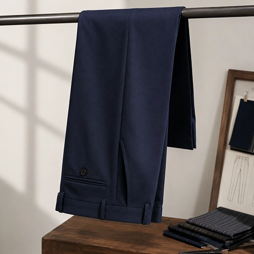 Suiting fabric drape for formal pants