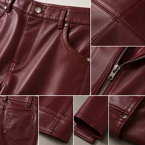 Leather pants seam and construction quality