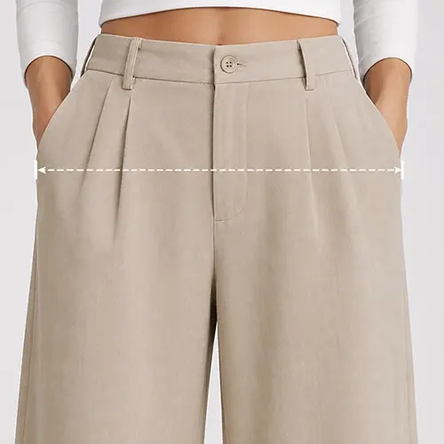 Wide-leg pants hip width