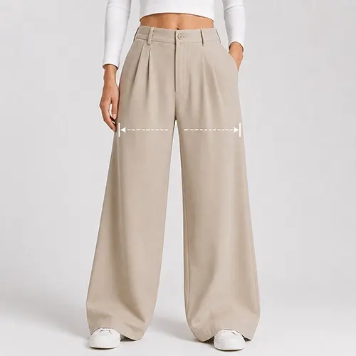 Wide-leg pants thigh width