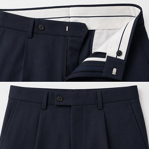 Inside and outside structured waistband construction