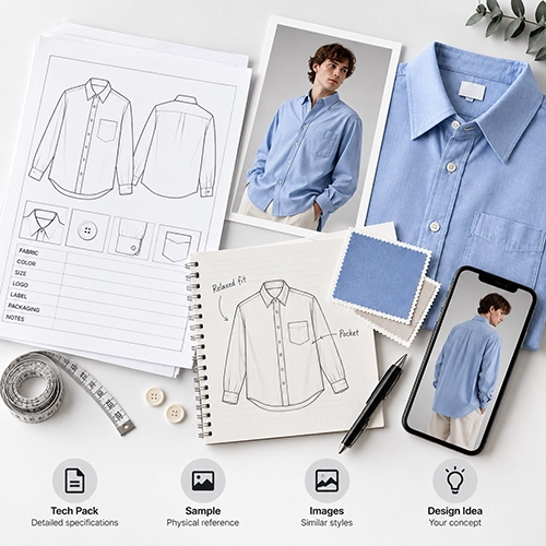 Shirt tech pack and design reference