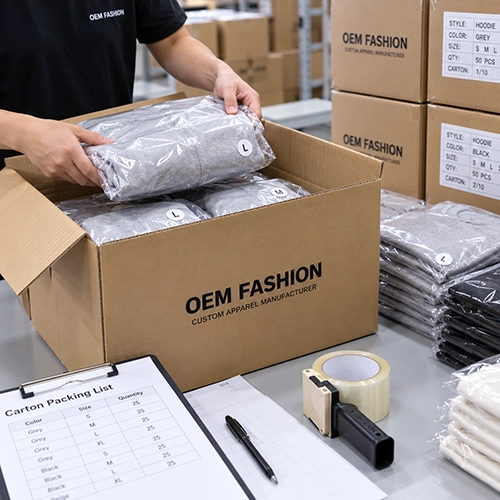 Bulk garment carton packing