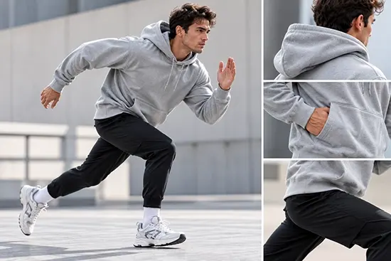 Gym hoodie training movement test