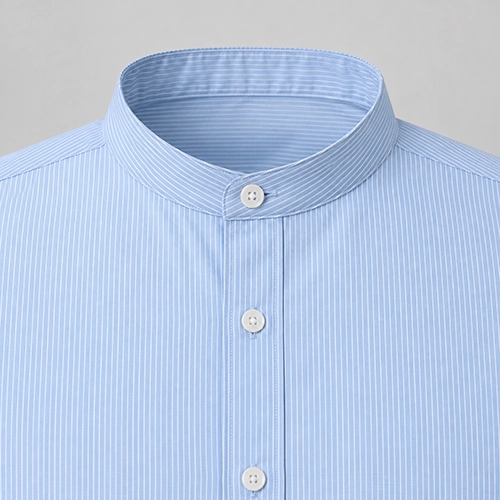 Custom band collar shirt