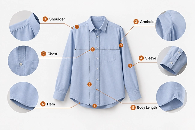 Shirt fit development measurements