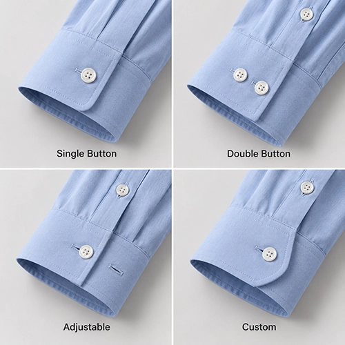 Custom shirt cuff construction