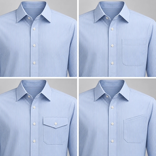 Custom shirt pocket options