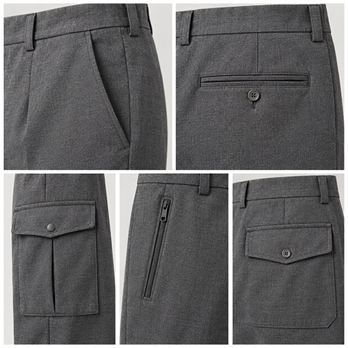 Custom pants pocket and function options