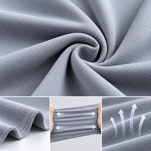 Stretch blend fabric for active gym hoodies