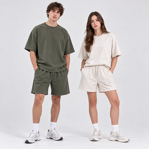 Tracksuit top and shorts combination