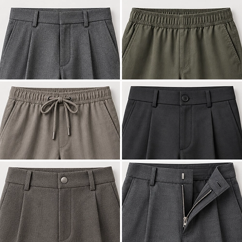 Custom pants waist and closure options