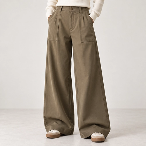 Wide-leg pants fit