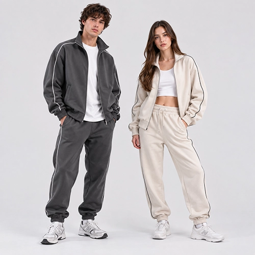 Zip jacket and jogger tracksuit combination
