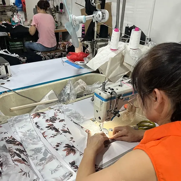 Bulk cutting and sewing of custom dresses