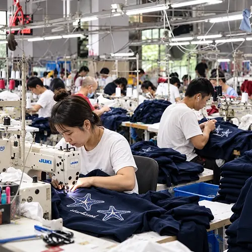 Bulk clothing manufacturing and order preparation