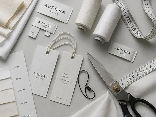 Custom labels packaging and garment accessories