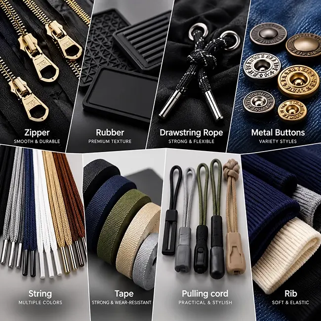 Custom garment accessories
