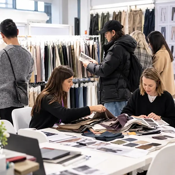 Reviewing fit and silhouette adjustments during custom dress development