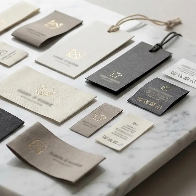Custom clothing labels and hang tags