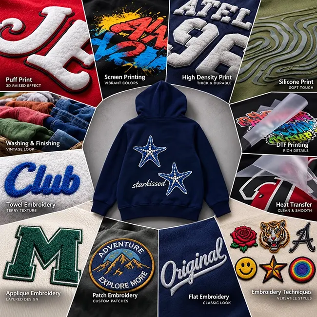 Custom clothing printing and embroidery