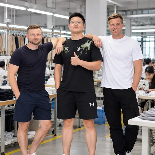 Reviewing a dress sample before approval for bulk production